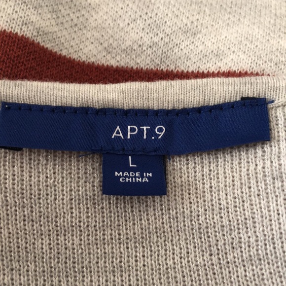 Apt. 9 BoHo open front cardigan striped duster sweater long Large comfort colors - Picture 6 of 8